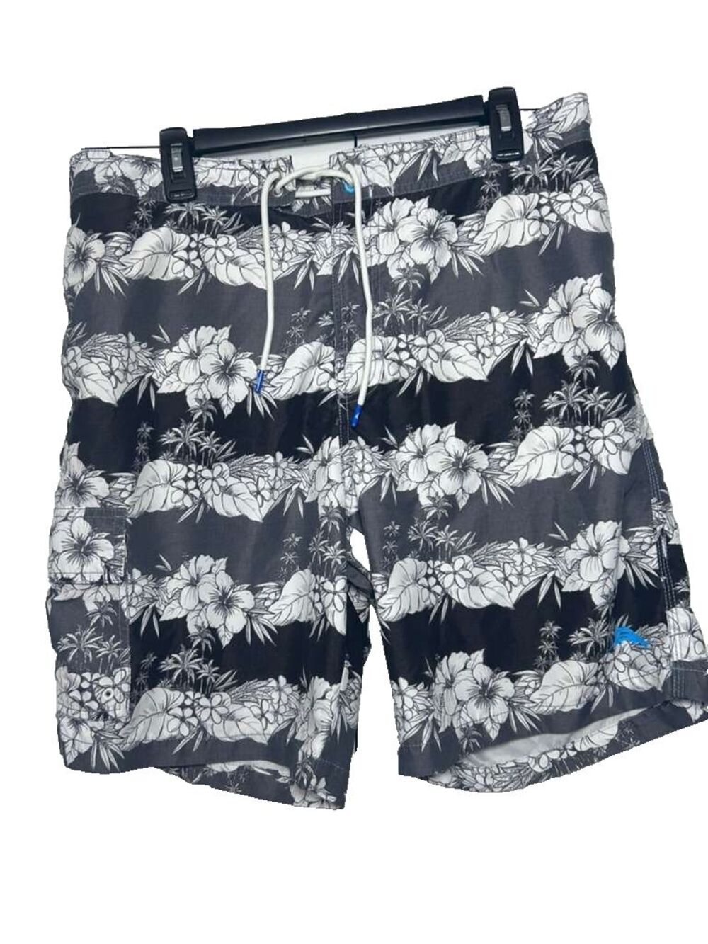 Tommy Bahama Floral Swim Trunks Men's XL Gray Surf Swim Shorts